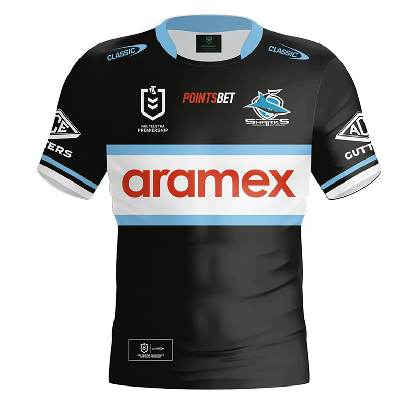 2024NRL Australian Assault Manli Hawk Shark Knight Short -sleeved Rugby Server Shark Rugby