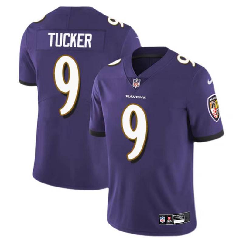 24 new version of NFL Balt Mo Crow Baltimore Ravens 9# Tucker rugby jersey