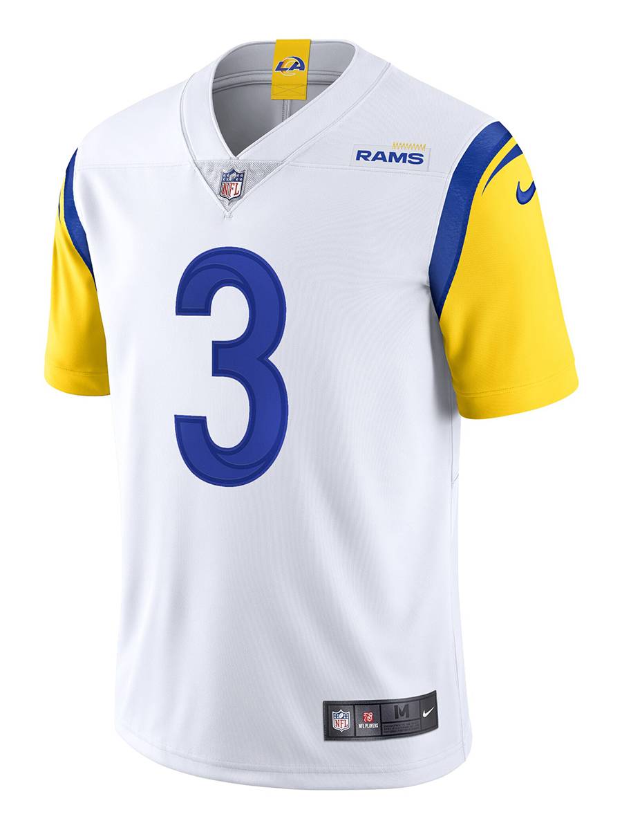 NFL Los Angeles Ram team RAMS 3# Odell Beckham JR Embroidered Rugby Bar Obj