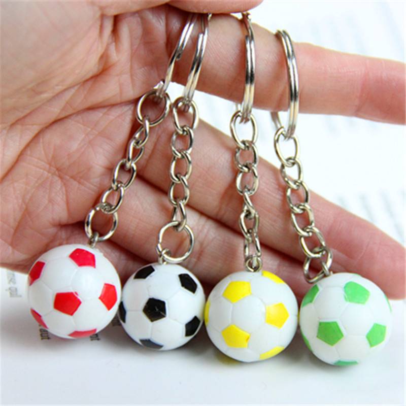 Creative new push PVC simulation football basketball badminton festival gift golf pendant key chain