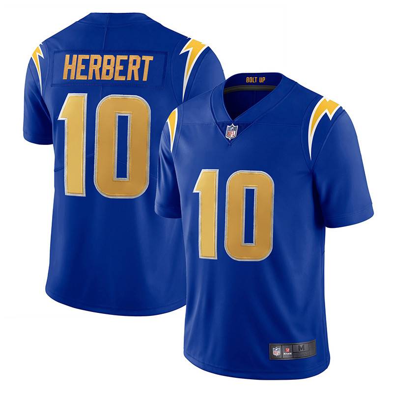 Los Angeles Lightning CHARGERS Rugby Uniform No. 10 Justin Herbert Sports Service Men