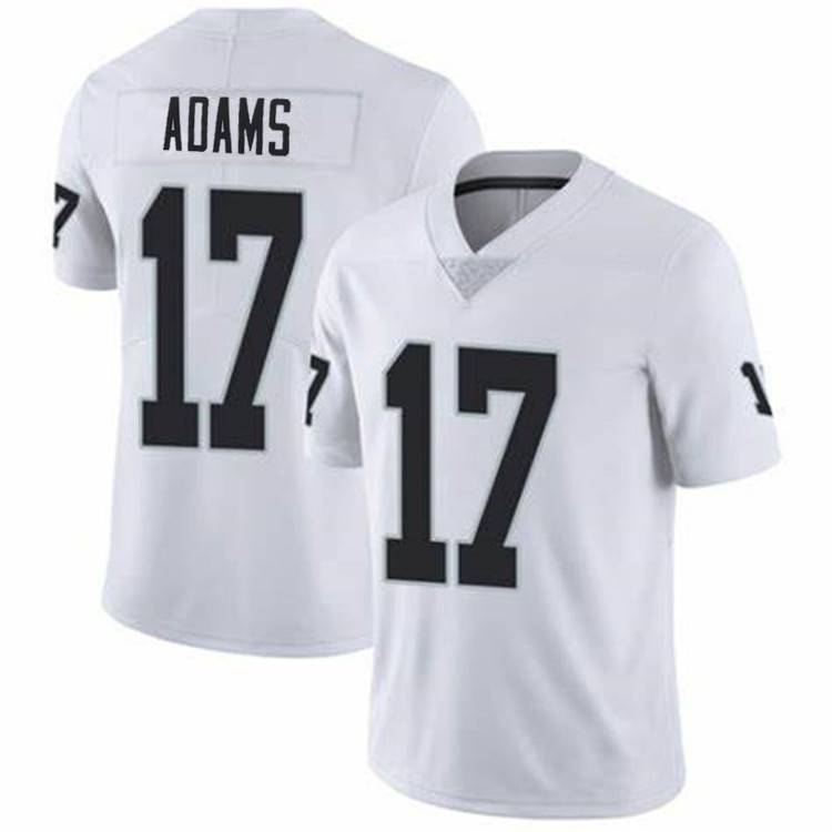 New Embroidery Adams #17 Carr #4 Men Jacobs #28 Short -sleeved Rugby Jersey