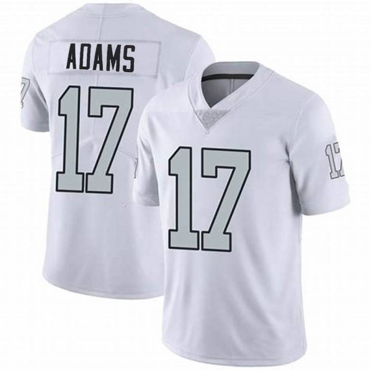 New Embroidery Adams #17 Carr #4 Men Jacobs #28 Short -sleeved Rugby Jersey