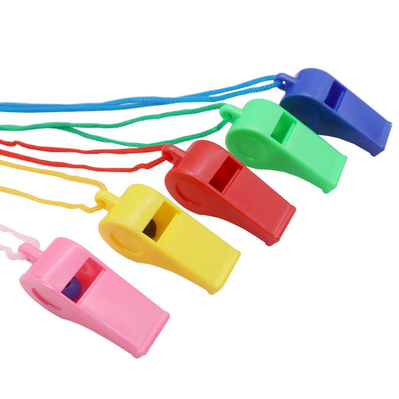 Plastic color with rope whistle, referee whistle whistle, children whistle, whistle ok whistle BB whistle