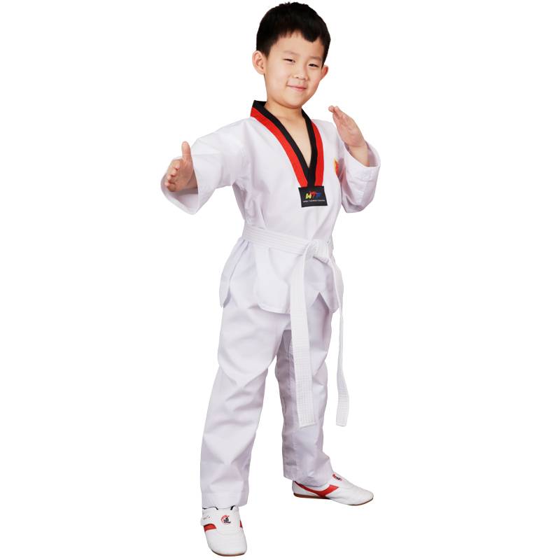 Professional Taekwondo clothing can customize spring and summer long short -sleeved children's adult clothes for men and women pure cotton training clothes