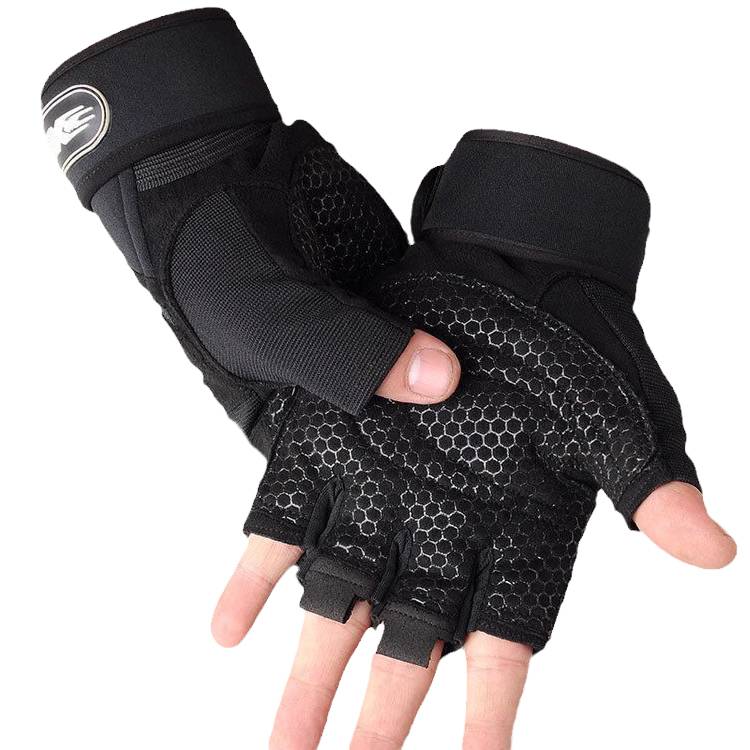 Fitness glove men and women dumbbells Single bumper exercise training protective wear resistance bodies to prevent cocoon and wrist care half finger suits