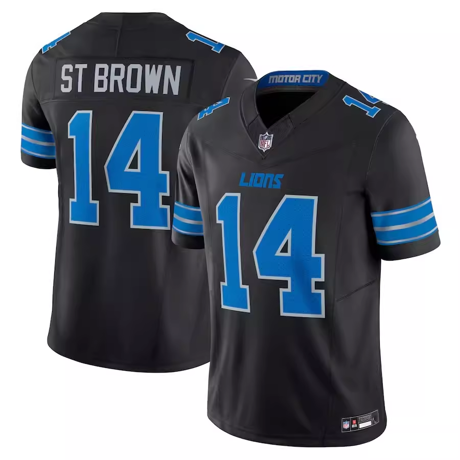 NFL Detroit Lion Detroit Lions Rugby Unit 14 AMON-RA ST. Brown Jersey