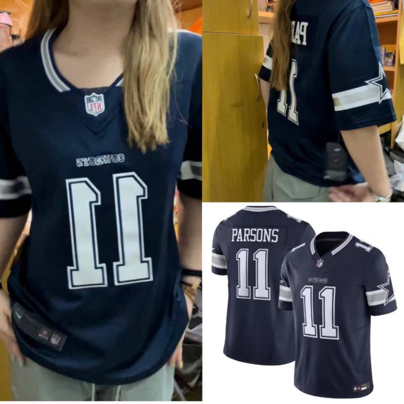 NFL Dallas denim rugby clothing T -shirt No. 21 No. 11 embroidered American sports rugby clothes short sleeves