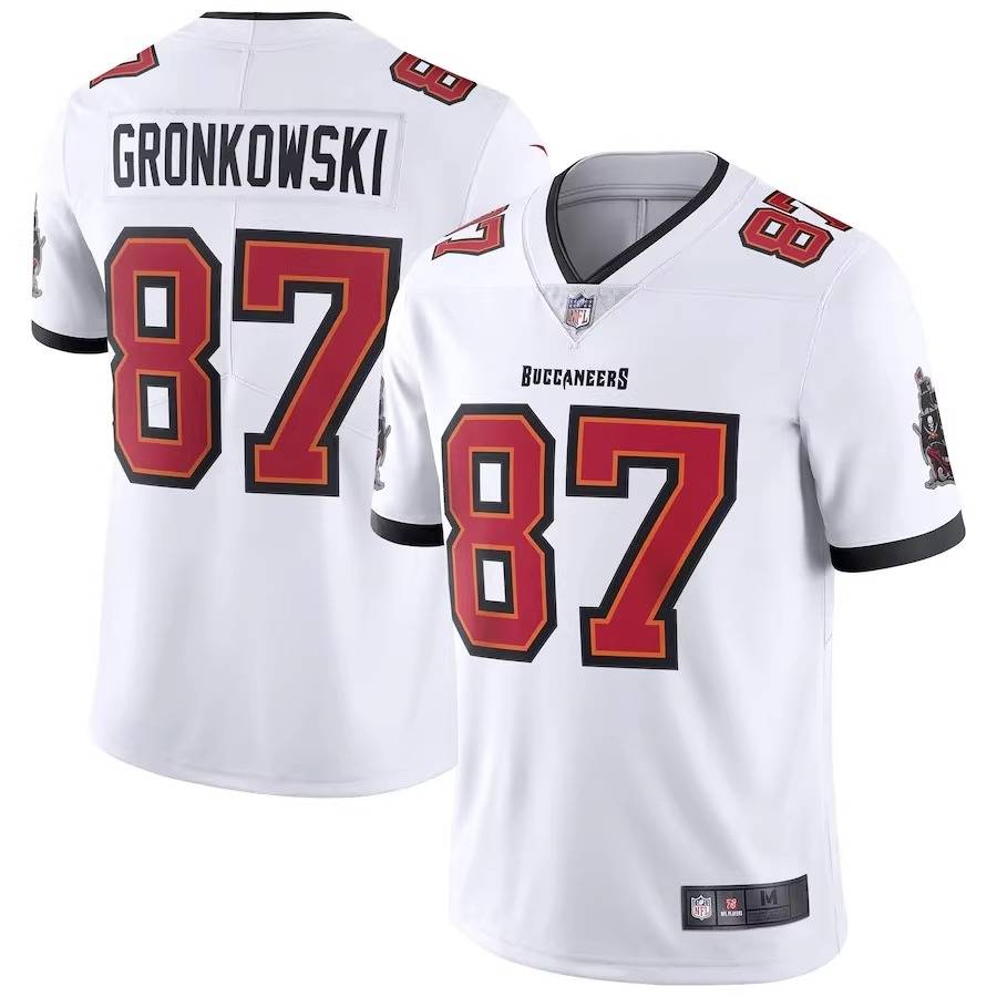 NFL Tanpa Bay Pirate BUCCANEER Rugby Uniform No. 87 Rob Gronkowski embroidery jersey men