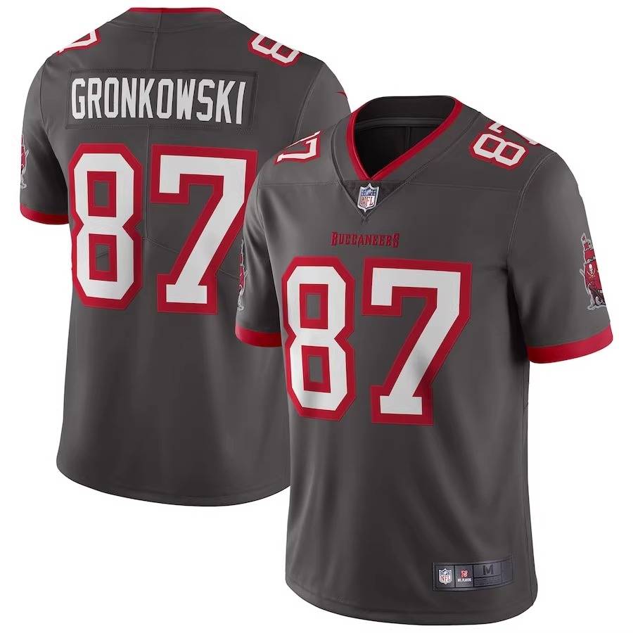 NFL Tanpa Bay Pirate BUCCANEER Rugby Uniform No. 87 Rob Gronkowski embroidery jersey men
