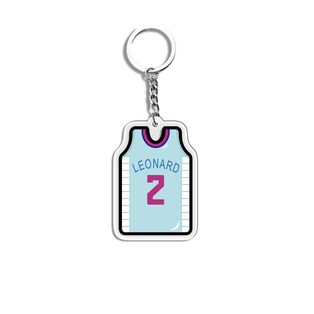 Leonard white fun keychain