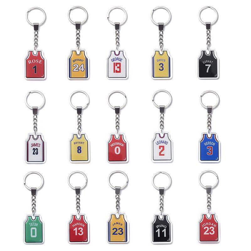 Kobery James Owen Durant Averrson basketball jersey keychain jewelry endors