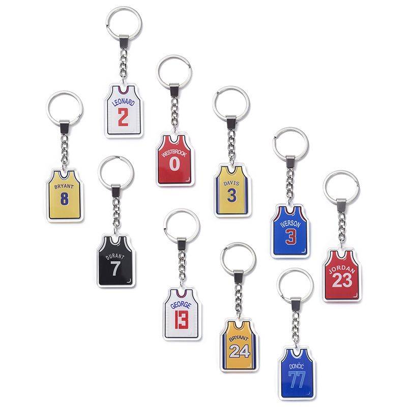 Kobery James Owen Durant Averrson basketball jersey keychain jewelry endors