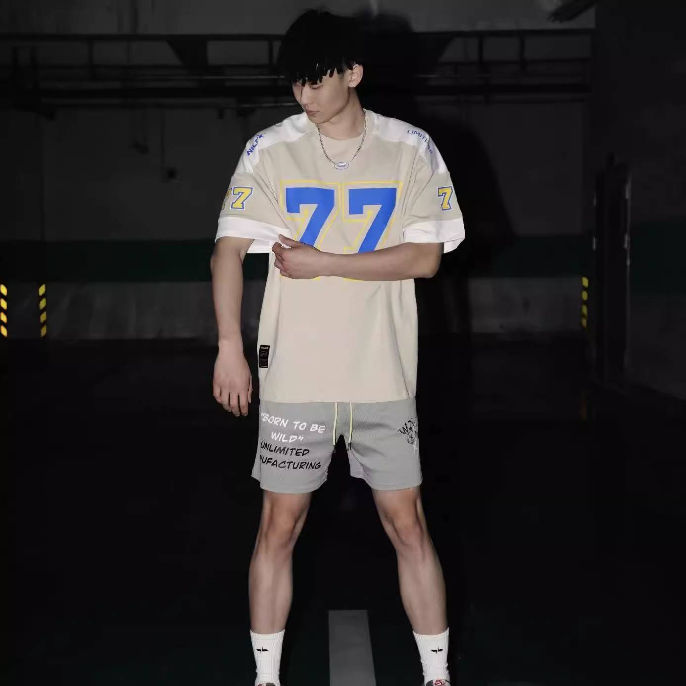 77 Ice Hockey Short Sleeve American Retro Sports Stitching Leisure Rugby Uniform Basketball Hip -Hop Jersey T -shirt Men and Women's Tide