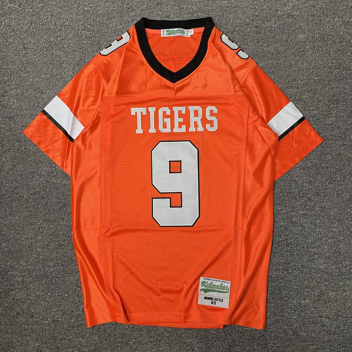 American hip -hop style large -size mid -length football clothing net personality silk sliding sports speed dry hiphopt Hiphopt shirt
