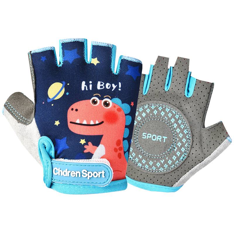 Children's sports gloves semi -finger spring and summer non -slip, wear -resistant single bar wheel skid basketball balancing car bicycle men and women