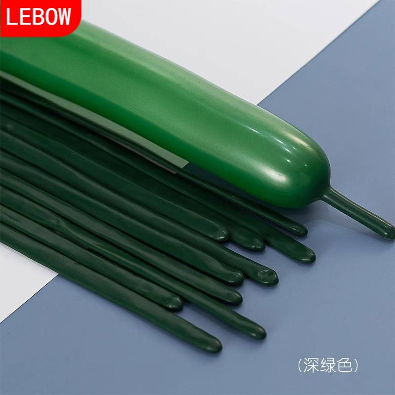 260 long dark green balloon [100]