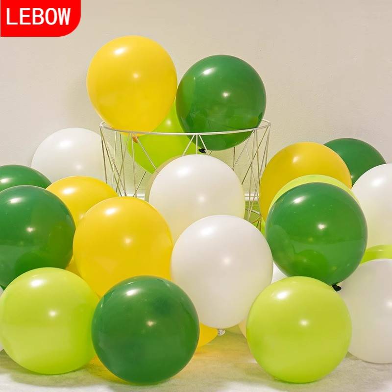 [10 -inch] Mattic dark green+light green+white+yellow [100]