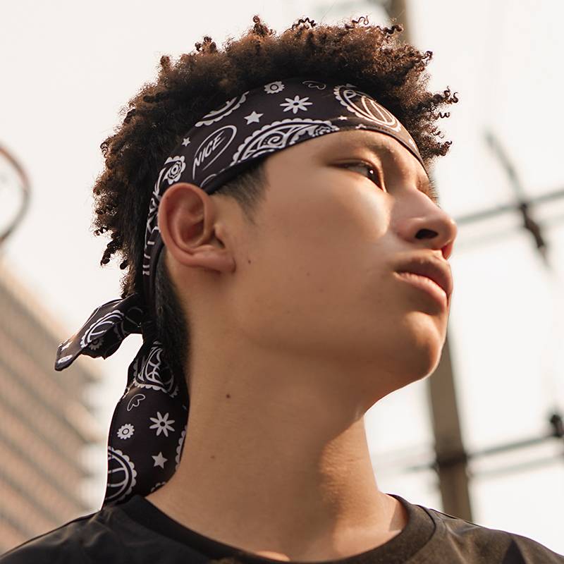 Niceid nice sports tie the head wearing custard flowers, men and women, sweat sweat, band fitness basketball running headscarf