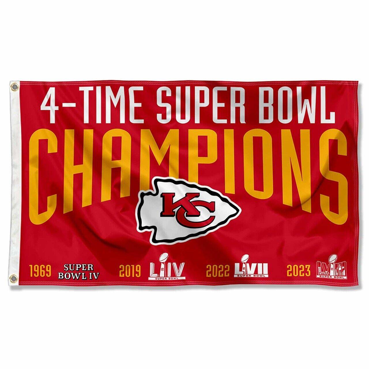 FOOTBALL KANSAS City Chiefs Flag Kansas Chief Champions Champion Fans Fan Decoration Flag