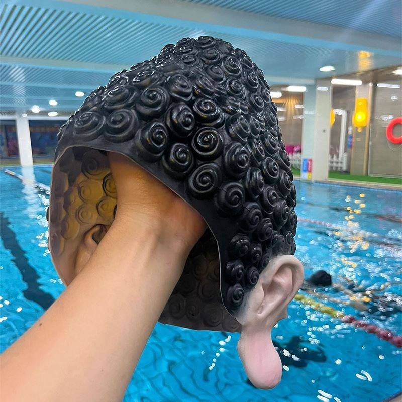 Buddha swimming cap