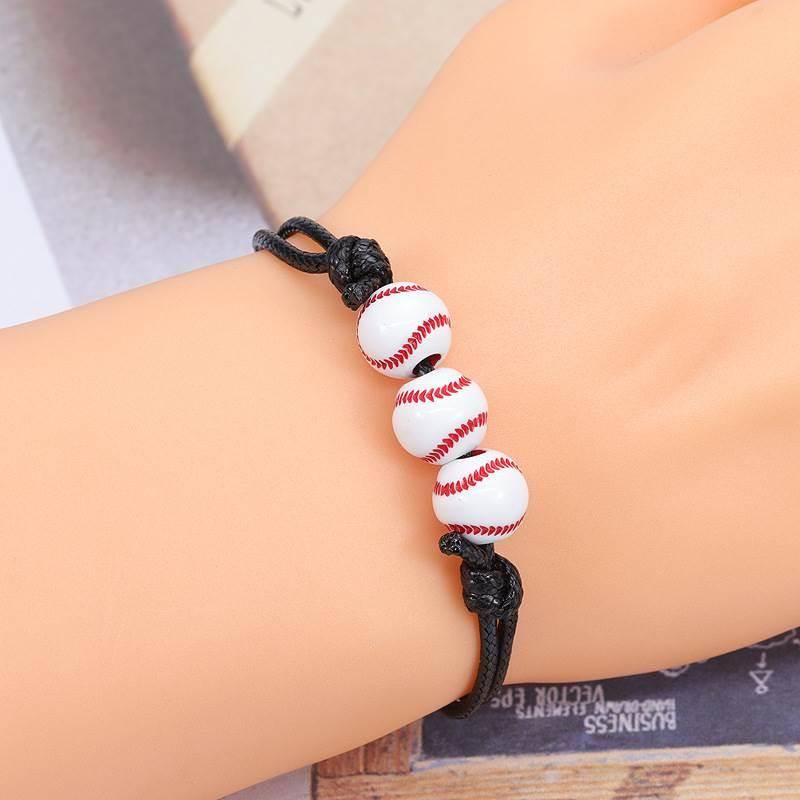 Amazon explosion basketball baseball bracelet wax line woven baseball tennis rugby football handle sports hand accessories