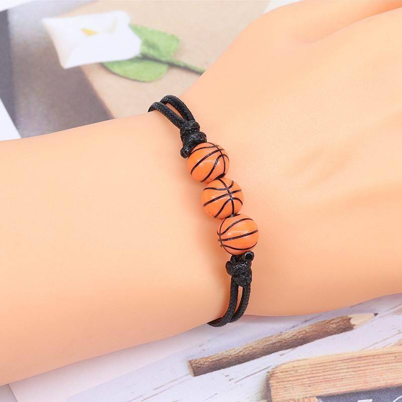 Amazon explosion basketball baseball bracelet wax line woven baseball tennis rugby football handle sports hand accessories