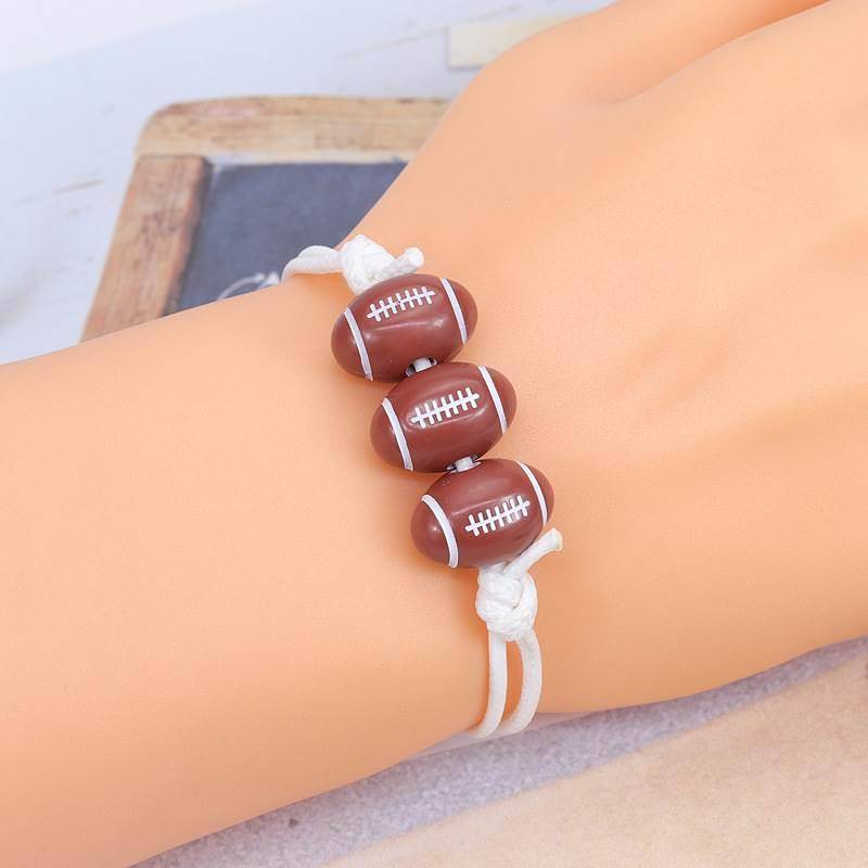 Amazon explosion basketball baseball bracelet wax line woven baseball tennis rugby football handle sports hand accessories