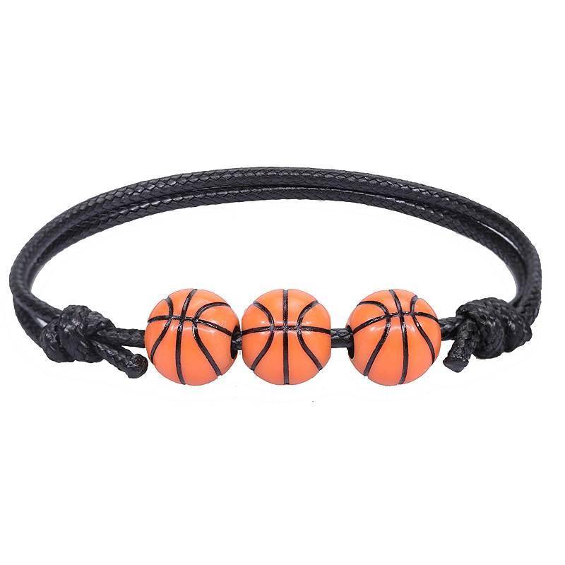 Amazon explosion basketball baseball bracelet wax line woven baseball tennis rugby football handle sports hand accessories