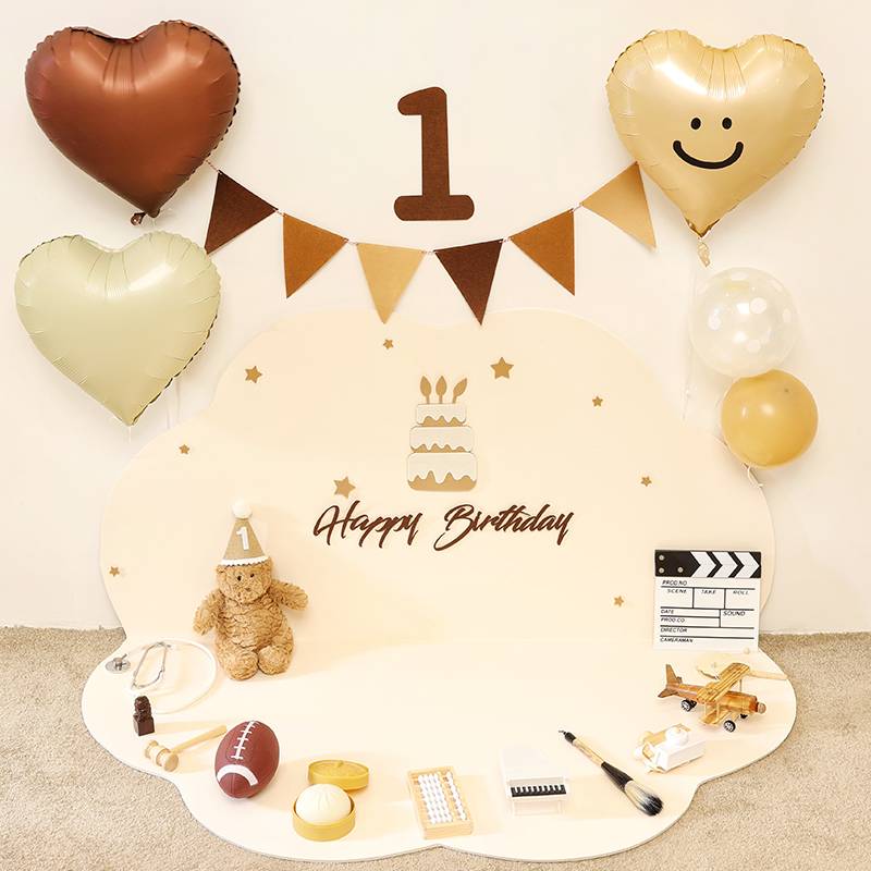 INS Wood Grabbing Products Package Set Female Boy Boys One -year -old Grabbing Birthday Building Prop Rugs