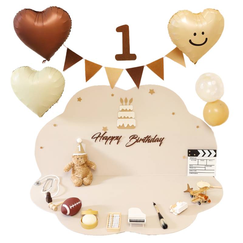 INS Wood Grabbing Products Package Set Female Boy Boys One -year -old Grabbing Birthday Building Prop Rugs