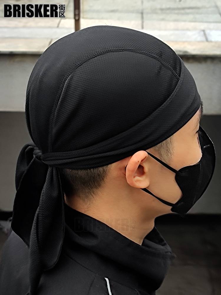 Durag Bao Touna Hiphop West Coast Black Street Personalized Bandit Rap BBOY Street Dance Pirate Hat