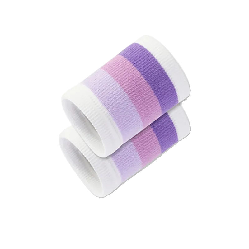 Wallbes Rainbow striped wrist Blind scar girl fresh and lovely INS sports yoga wrist sleeve summer ventilation