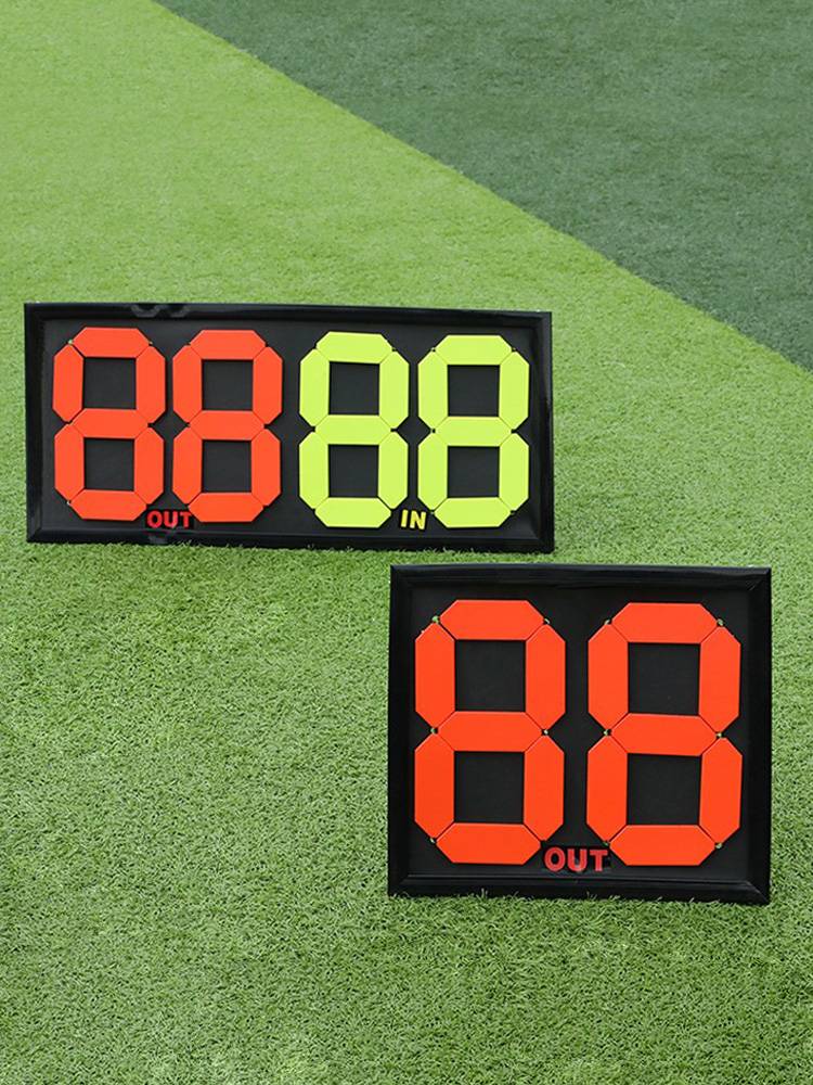 Soccer referee's equipment for the yellow-card red whistle-showing game