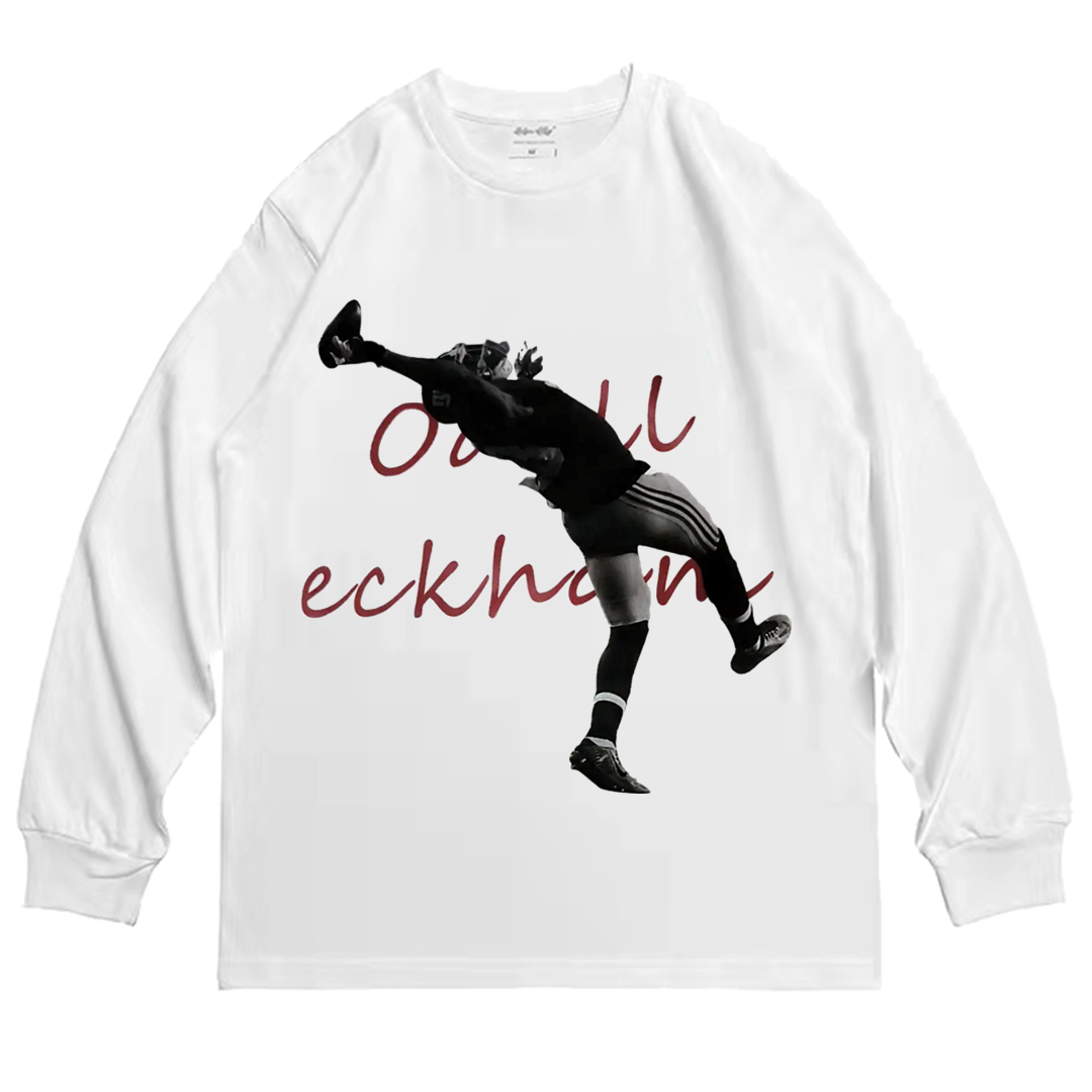 Rugby Obj Odell Beckham Beckham American Small Cotton Cotton Street Long Short Sleeve T -shirt