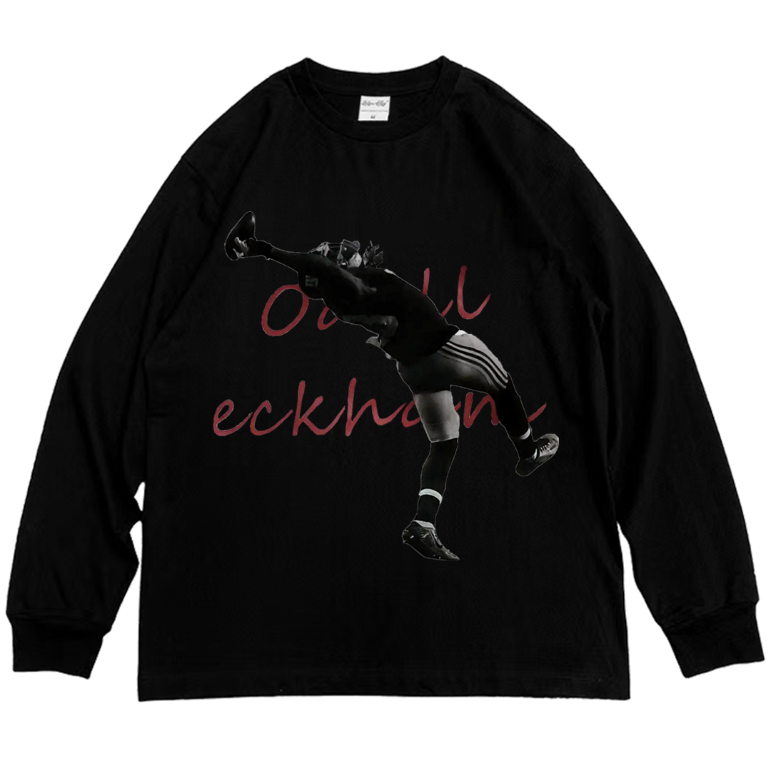 Rugby Obj Odell Beckham Beckham American Small Cotton Cotton Street Long Short Sleeve T -shirt