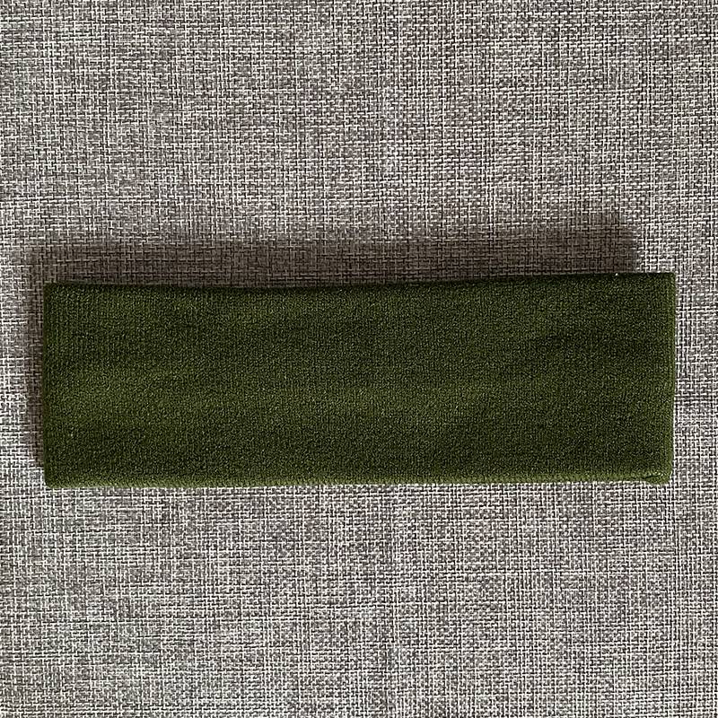 Army green wool hair band