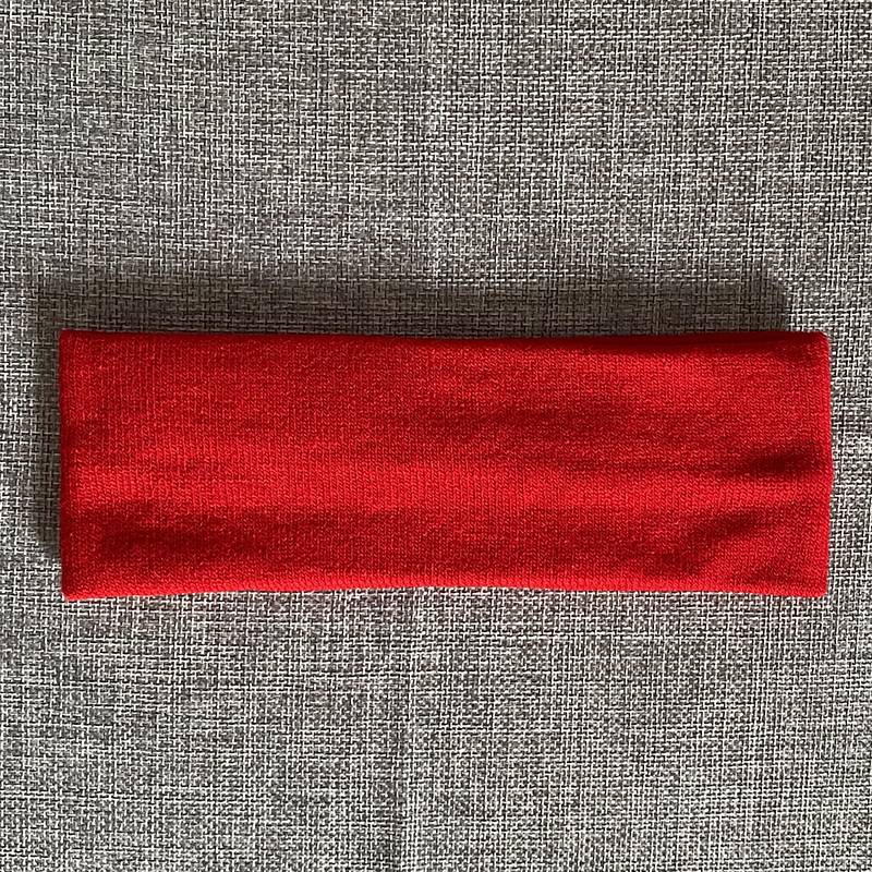 Red wool hair band