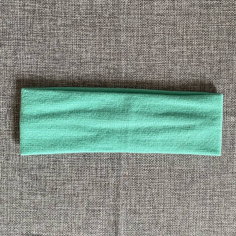 Green grass green wool hair band