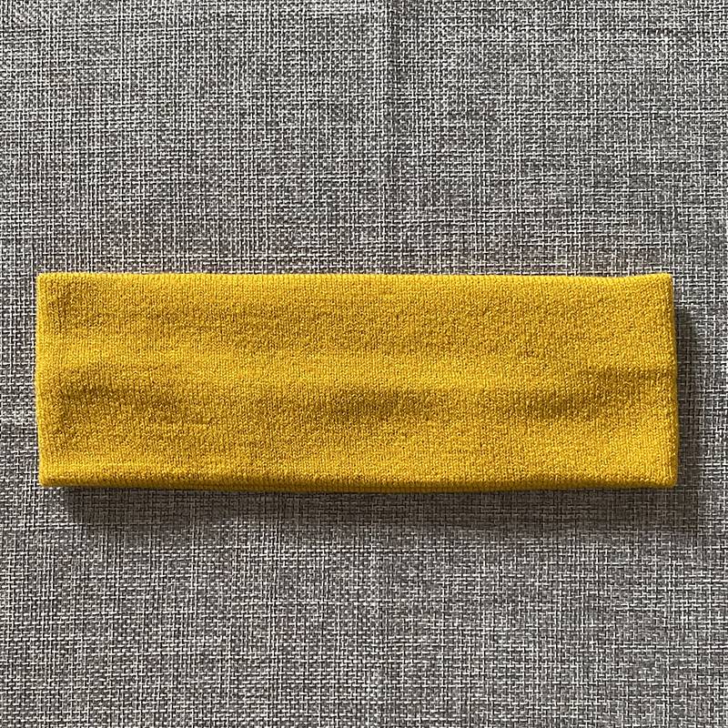 Army yellow woolen hair band