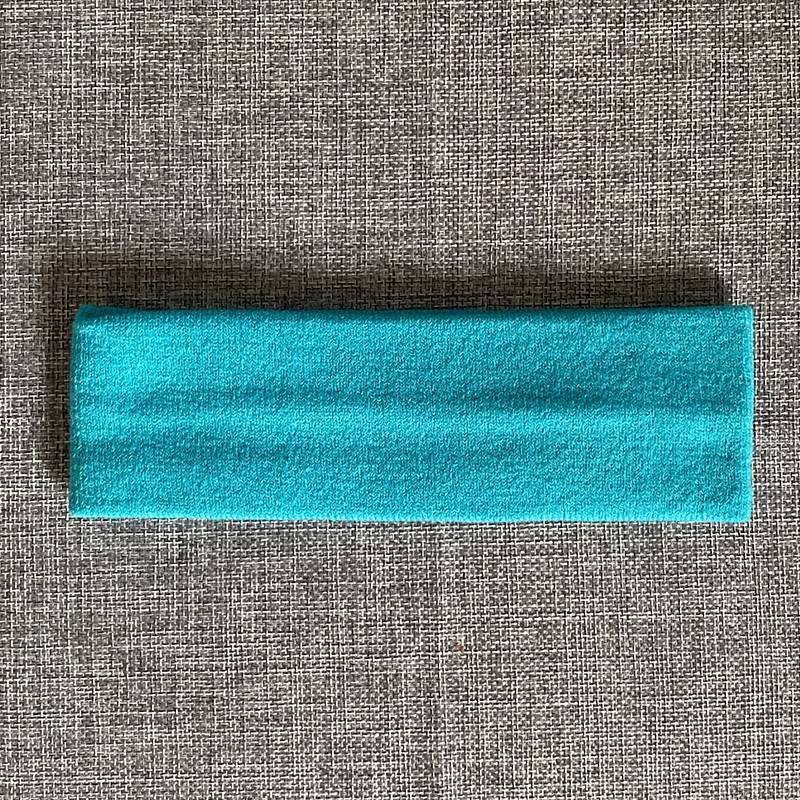 Peacock blue wool hair band