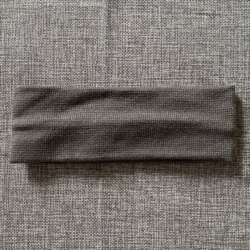 Dark gray woolen hair band