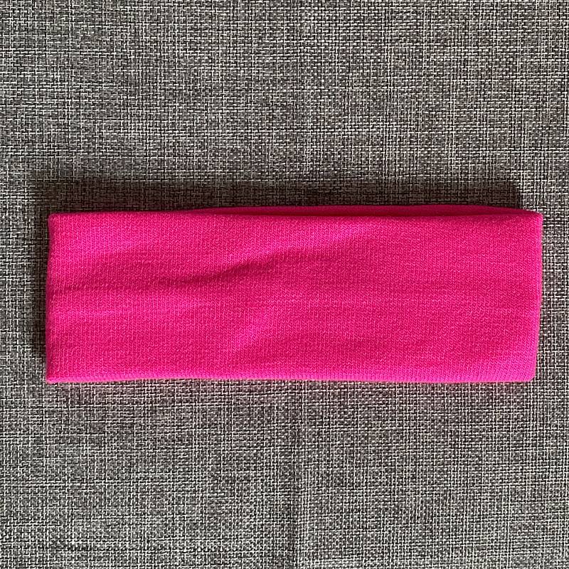 Rose red woolen hair band