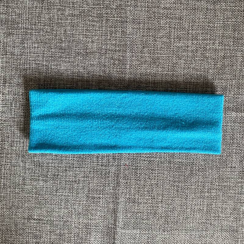 Lake blue woolen hair band