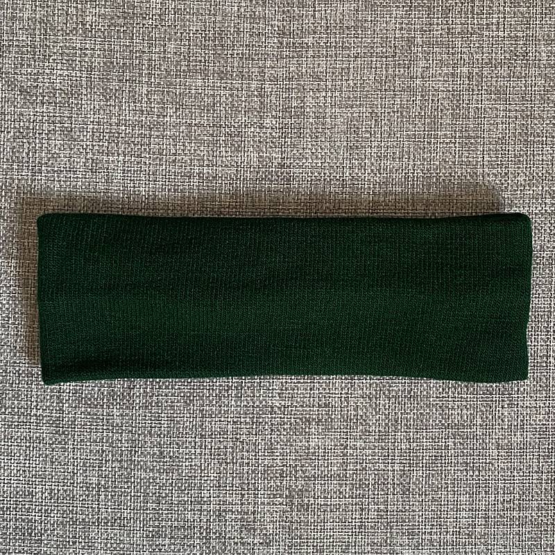 Deep forest green wool hair band
