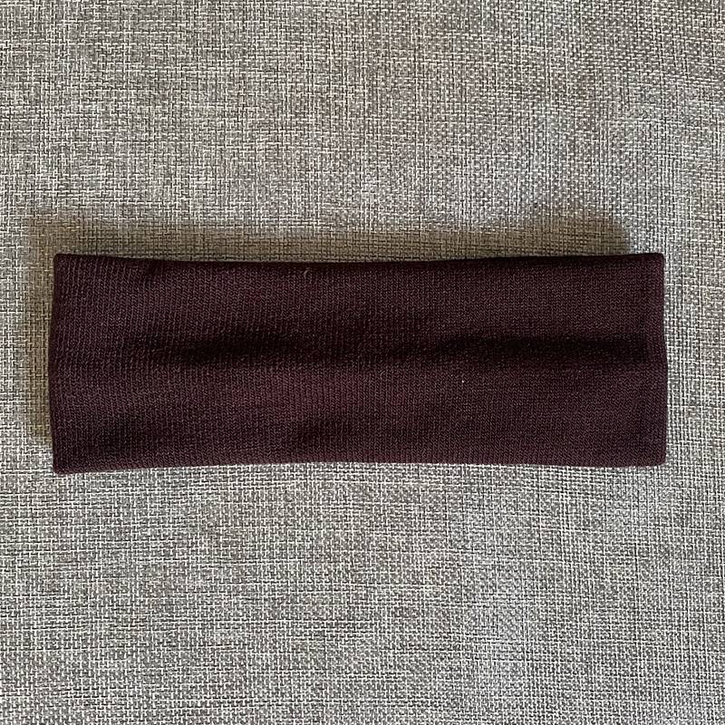 Dark brown wool hair band