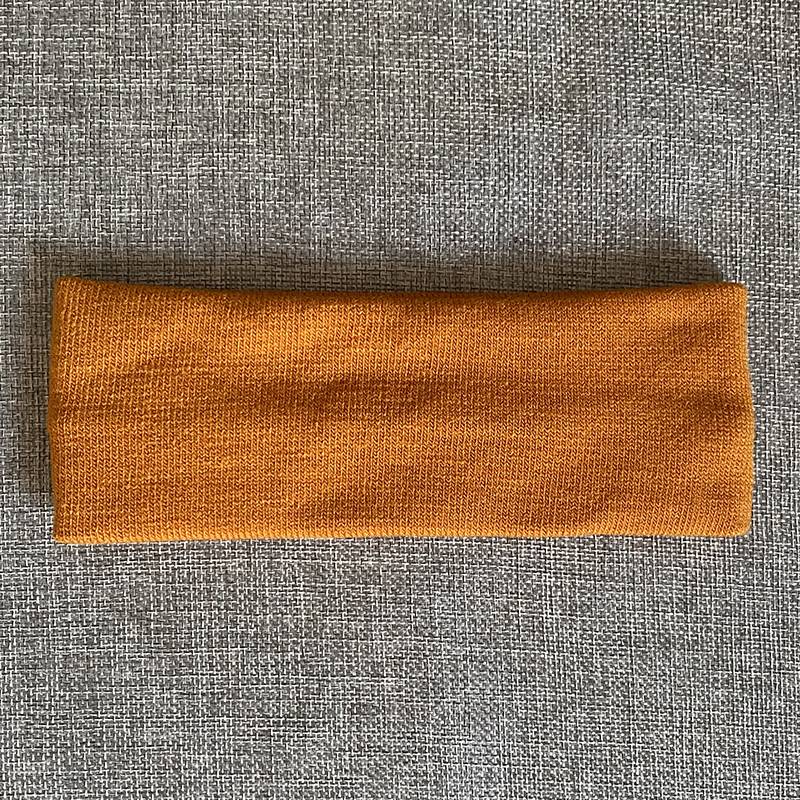 Brick yellow wool hair band