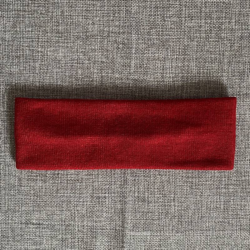 Wine red woolen hair band