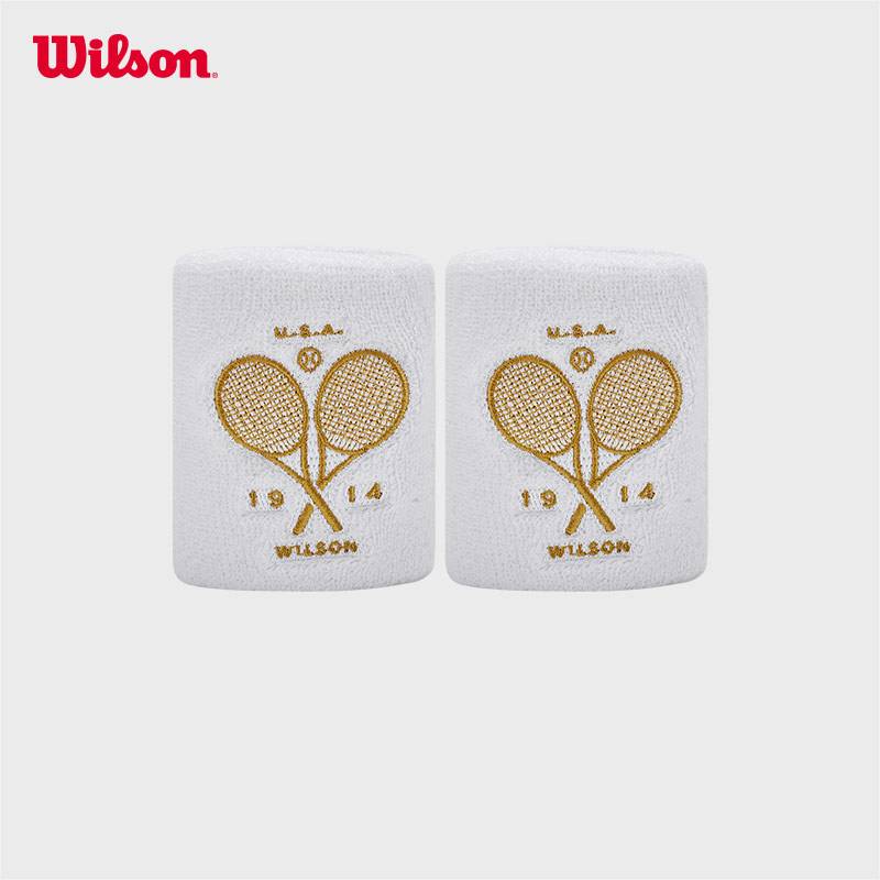 Wilson Wilson official men's and female sports wrist wrist logo tennis basketball sweat -absorbent skin care wristband