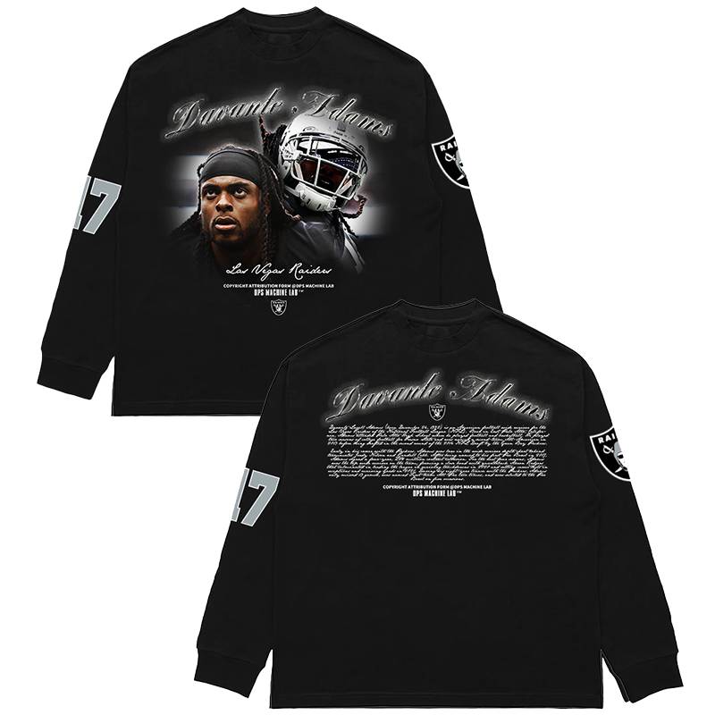 DPS "External Handheld Collection" American Rugby Retro Meta Like Printing Long -sleeved T -shirt OBJ Heavy Collar
